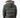 Back view of the black Philip Puffer Coat for men featuring a quilted design and a hood with grey faux fur trim.