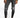 Men's Carbon Zayn slim fit grey denim jeans with distressed knee details and a tapered leg on model.