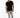 Man in Odin light grey slim fit distressed jeans with ripped knees and a black streetwear graphic t-shirt.