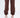 Rear view of Jolene burgundy fleece sweatpants with elastic cuffs, part of a two-piece women's streetwear set.