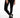Close-up of Maci high-waisted black leggings in Carbon with a wide sculpting waistband and graphic high-top sneakers.