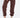 Close-up of JOLENE burgundy two-piece jogger pants set with elastic cuffs and white sneakers for women's streetwear.