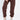 Close-up of JOLENE burgundy two-piece jogger pants set with elastic cuffs and white sneakers for women's streetwear.