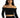 Model wears the Dulce black off-the-shoulder bodysuit in Carbon with corset ribbing and long sleeves.
