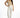 Model wearing the Noa Sleeveless Ribbed Bodysuit in beige with white high-waisted trousers and black heels.