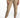 Model wearing Camryn high-waisted beige trousers with a brown braided belt and white sneakers.