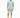 Man in light blue Louie Shorts Set, a casual ribbed knit two-piece summer outfit with a t-shirt and matching shorts.