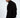 Side view of a man in the Lucas black oversized sweatshirt with a mock neck, ribbed cuffs, and hem over a white tee.