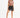 Lucy Side String Brown Crop Top with side ruching and black denim shorts. Aesthetic streetwear style for women.