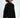 Model in the black Paris Top Set featuring a mock neck knit sweater and matching pants in a trendy streetwear co-ord style.