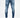 Tristan blue washed super skinny jeans for men featuring a faded vintage effect and white high-top sneakers.