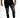 Men's black distressed streetwear joggers featuring graphic blind frame patches and a slim fit tapered leg.