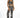 Model in Marlee black knit crop top and matching tribal print flare pants for a streetwear aesthetic OOTD.