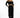 Model in Dulce black off-the-shoulder bodysuit with corset ribbing and matching wide-leg trousers streetwear.
