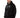 Man in a black oversized Love Hoodie featuring white 'Fuel Your Heart With Love' script embroidery and street style fit.