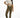Model in olive green Emory high-waisted leggings by Carbon with a sculpting fit and a white tie-front crop top.