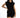 Model wearing a black Gia padded shoulder t-shirt, a sleeveless crewneck muscle tee with a structured silhouette.