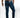 Back view of Nixon Slim Fit Blue Distressed Jeans by Carbon featuring a branded leather patch and tapered streetwear fit.