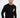 Model wearing a black long-sleeve oversized street shirt with a yellow bear graphic on the chest against a white background.