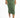 Nia ribbed sage green midi knit skirt for women with high-waist detailing and white sneakers.