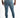 Back view of Carbon Jairo blue washed skinny jeans for men with distressed streetwear details and a branded waist patch.