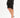 Men's Carbon Jeans Tommy black streetwear cargo shorts with silver D-ring straps, drawstring waist, and side pockets.