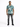 A man stands confidently wearing a short-sleeve, tie-dye shirt with shades of teal and white, paired with distressed...