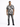 A man stands confidently in a short-sleeve, black and white patterned shirt paired with distressed jeans.