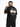 A man wearing a black t-shirt with a graphic of dice and text about life's unpredictability on the back.