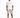 A man stands confidently in a white oversized t-shirt and beige cargo shorts, paired with white sneakers.