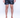 Men's Jaxon black swim trunks with a white floral leaf pattern, featuring a drawstring waist and red slide sandals.