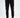 Men's Kent slim fit black streetwear pants with drawstring waist and diagonal silver zippers on thighs.