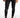 Carbon Soren men's black washed slim fit moto jeans with ribbed knee panels, distressing, and zipper ankle cuffs.