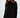 Model wearing the Celine black oversized turtleneck knit sweater with a trendy distressed fringe hem.