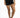 Kinslee black washed denim shorts by Carbon featuring high-waisted crossover button fly and distressed details.