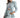 Model wearing the light blue Vera Oversized Tailored Blazer with belt buckle detail and matching high-waisted shorts.