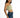 Model in Sage Green Bailey Ribbed Crop Tank with spaghetti straps and high-waisted distressed denim jeans.