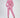 Back view of a woman wearing the pink Eyes Top Set featuring a long-sleeve crop top and matching high-waisted joggers.