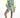 Model in light blue Parker Track Shorts with neon trim and matching cropped windbreaker jacket for streetwear style.