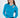 Model wears the Goldie Top, a bright blue ribbed long-sleeve knit top featuring a trendy shoulder cutout detail.