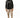 Model wearing the Randy black quilted puffer vest over a long-sleeve tee and beige cargo joggers for a streetwear look.
