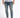 A man wearing light blue distressed jeans and white sneakers, standing against a plain background.