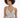 A model poses in a shimmering silver outfit with a deep V-neck and crisscross design, showcasing elegant details.