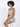 A model poses in a shimmering silver mini dress with cut-out details and a halter neckline.