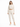 A model stands in a light beige cropped hoodie and matching joggers, paired with sporty sneakers.