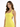 A model poses in a bright yellow sleeveless dress featuring side cutouts and a square neckline.