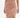 A fitted, sleeveless dress in a soft pink hue featuring a side cutout and a thigh-high slit.