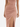 A fitted, sleeveless dress in a soft pink hue featuring a side cutout and a thigh-high slit.