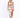 A model poses in a floral two-piece outfit featuring vibrant colors and a thigh-high slit, paired with black sandals.