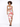 A model poses in a tropical print two-piece outfit featuring a cropped top and a midi skirt with a side slit.